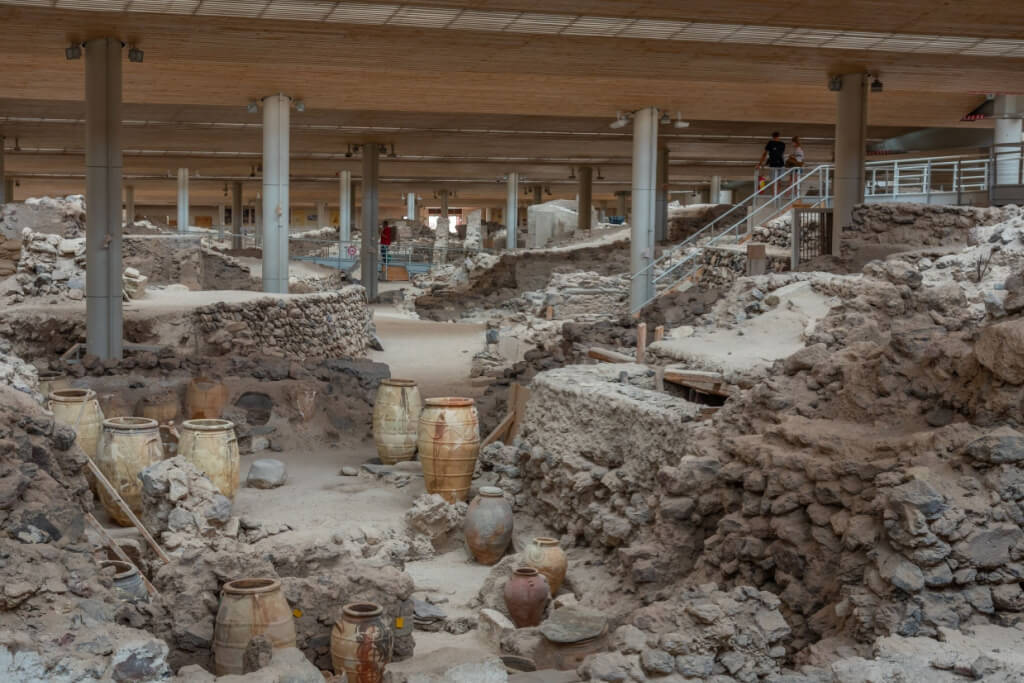 Discover Santorini's Archaeological Attractions-Akrotiri archaeological site. A window into the past-BusTravel